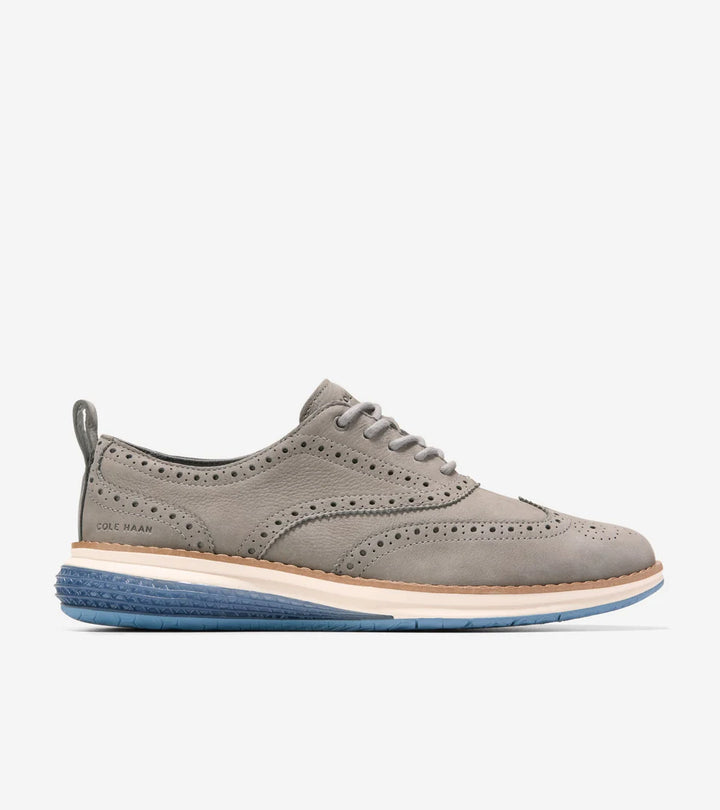 Cole Haan Men's Original Grand Energyweave Wingtip Oxfords Ironstone Ivory C40679 - Orleans Shoe Co.