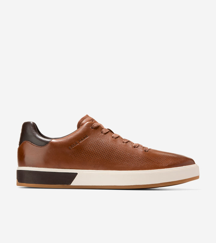 Cole Haan Men's GrandPro Anglelace Sneaker British Tan Chocolate Ivory C40833 - Orleans Shoe Co.