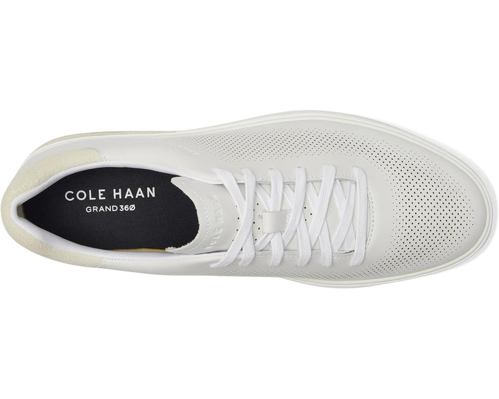 Cole Haan Men's GrandPro Anglelace Sneakers Optic White Silver Birch C39791 - Orleans Shoe Co.