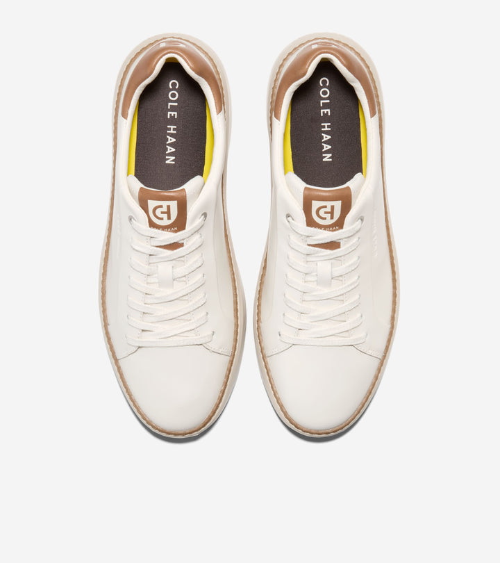 Cole Haan Men's Grandpro Topspin Sneaker Ivory New Caramel C39656 - Orleans Shoe Co.