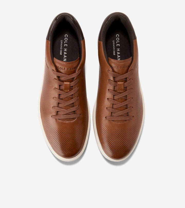 Cole Haan Men's GrandPro Anglelace Sneaker British Tan Chocolate Ivory C40833 - Orleans Shoe Co.