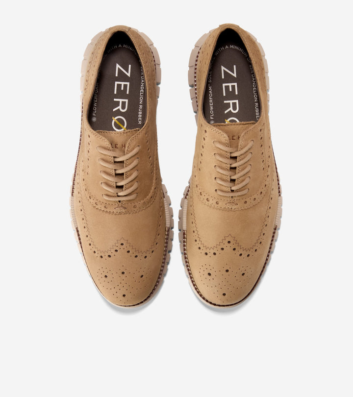 Cole Haan Men's Zerogrand Remastered Wingtip Oxfords Orzo Cuoio Sesame C39744 - Orleans Shoe Co.