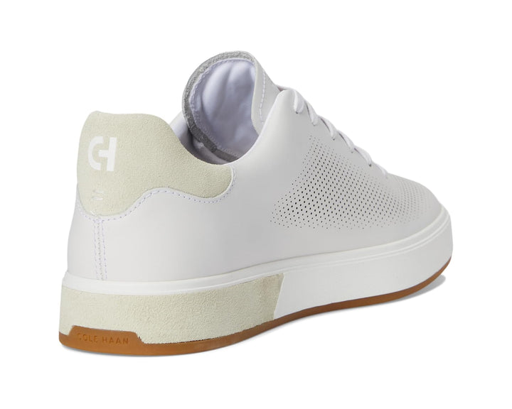 Cole Haan Men's GrandPro Anglelace Sneakers Optic White Silver Birch C39791 - Orleans Shoe Co.