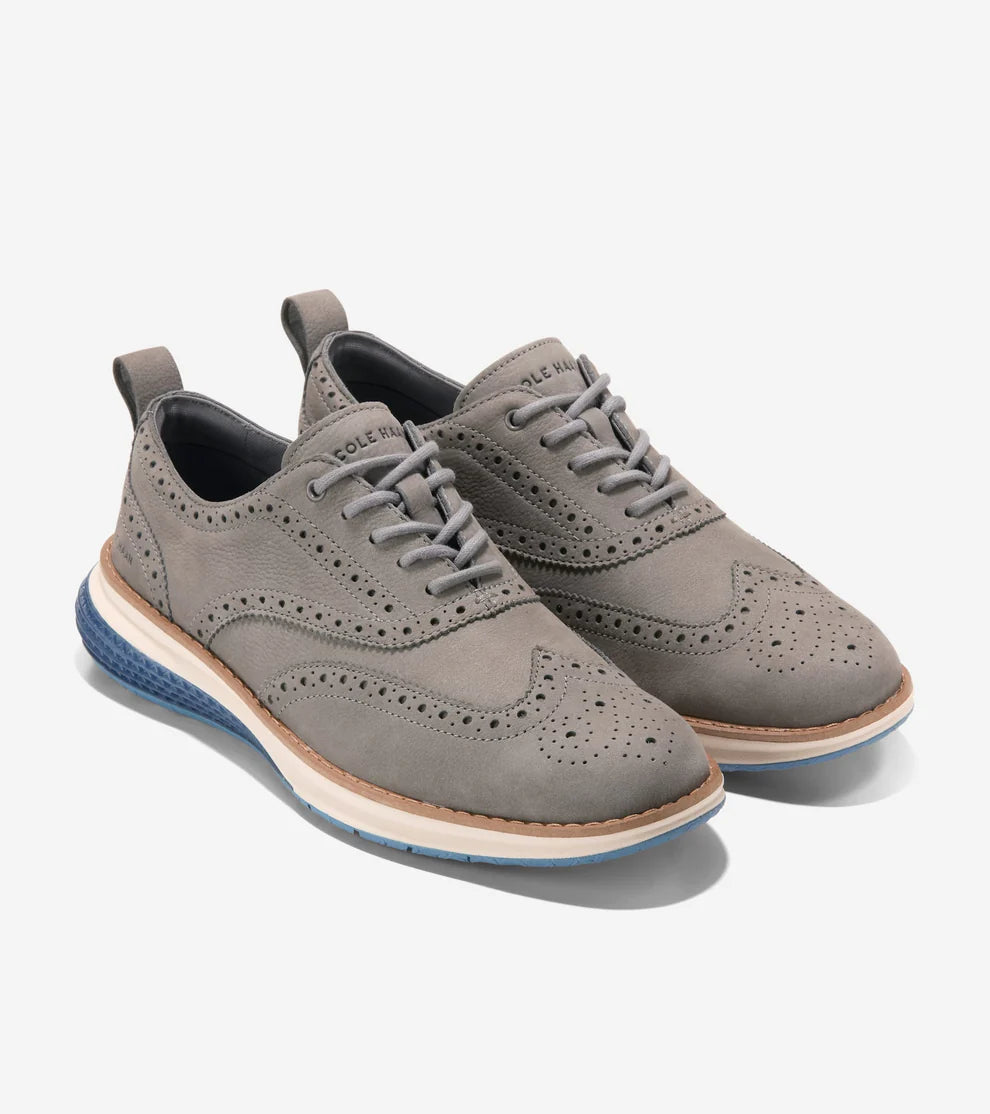 Cole Haan Men's Original Grand Energyweave Wingtip Oxfords Ironstone Ivory C40679 - Orleans Shoe Co.