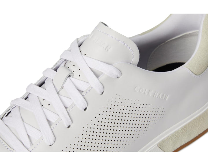 Cole Haan Men's GrandPro Anglelace Sneakers Optic White Silver Birch C39791 - Orleans Shoe Co.