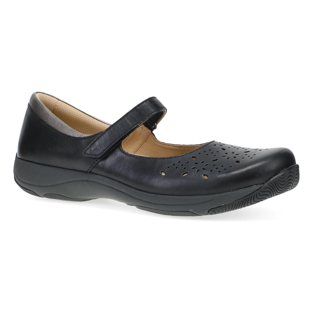 Dansko Women's Stacy Waxy Burnished Black - Orleans Shoe Co.