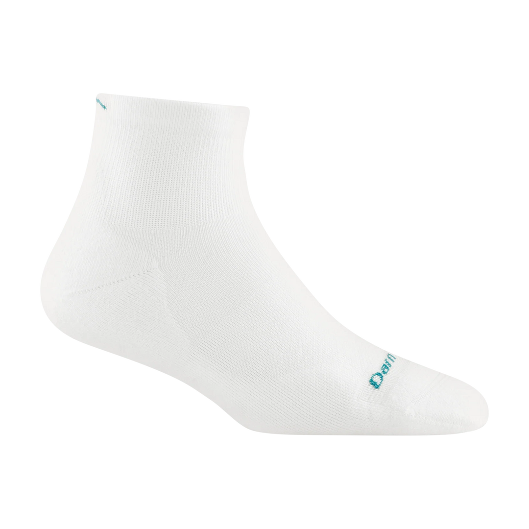Darn Tough Women's Run Quarter Ultra Lightweight Running Sock White 1048