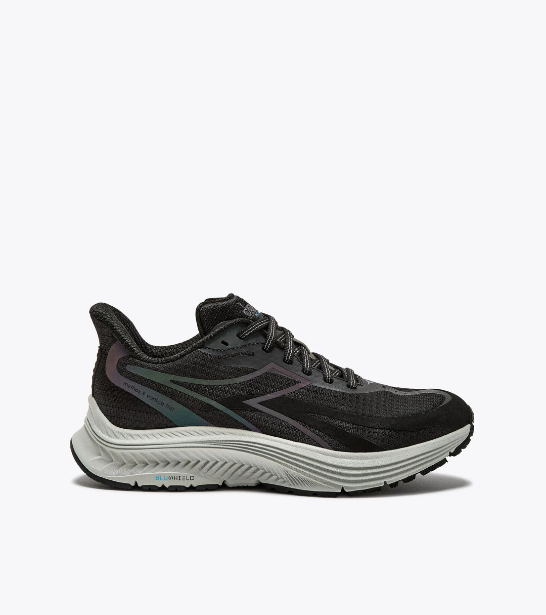 Diadora Women's Mythos Blushield 9 Vortice HIP Black Silver - Orleans Shoe Co.
