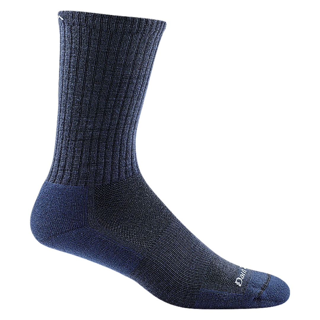 Darn Tough Vermont Men's The Standard Crew Lightweight Lifestyle Socks Navy 1680