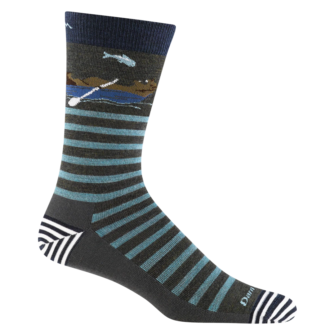 Darn Tough Vermont Men’s Haus Crew Lightweight Lifestyle Sock Forest - Orleans Shoe Co.