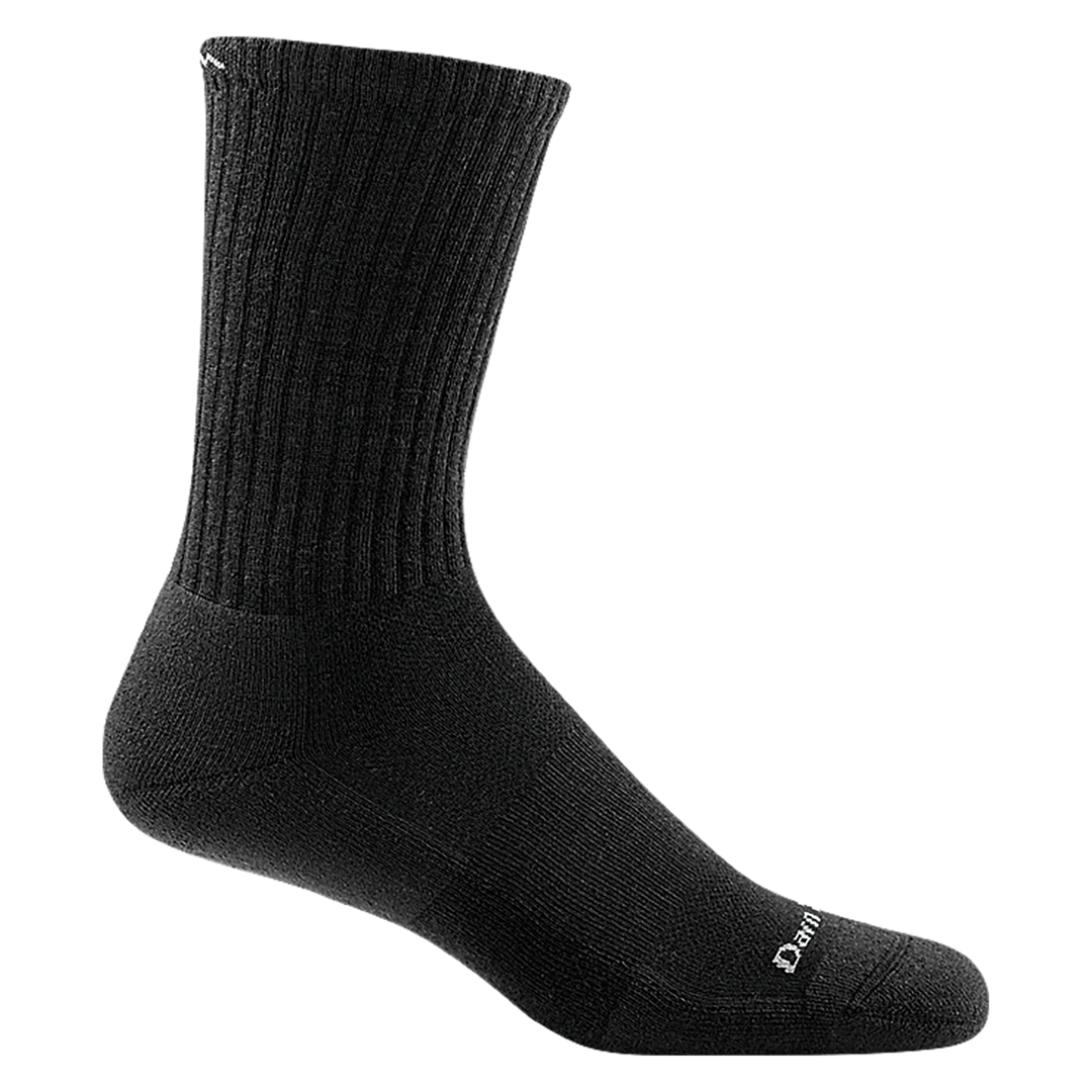 Darn Tough Vermont Men's The Standard Crew Lightweight Lifestyle Sock Black 1680 - Orleans Shoe Co.