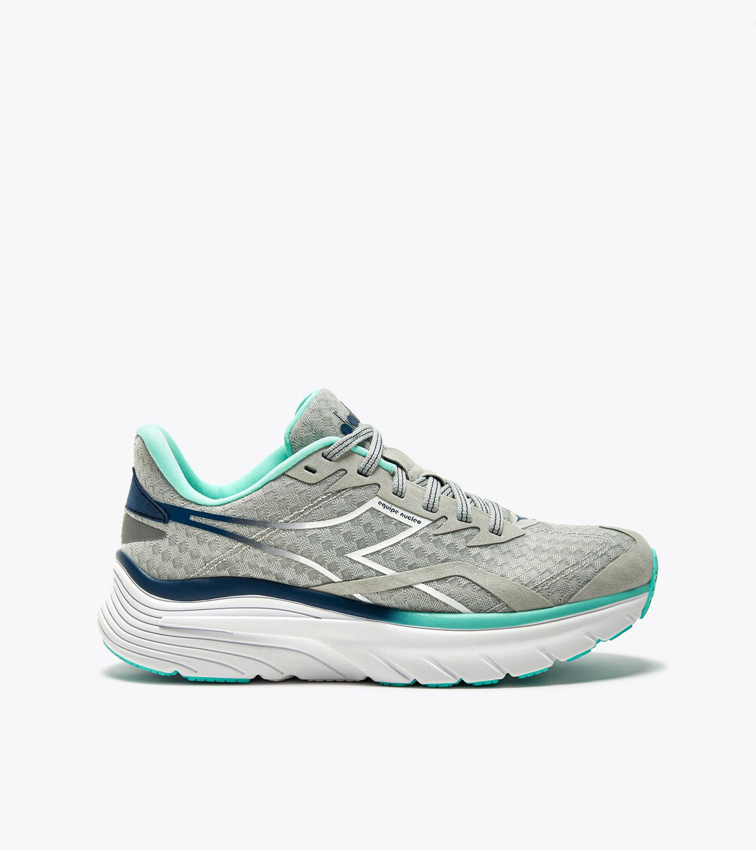 Diadora Women’s Equipe Nucleo Silver DD White Aruba Blue - Orleans Shoe Co.