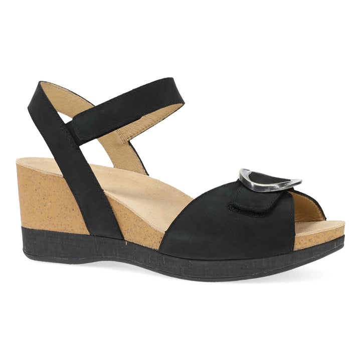 Dansko Women's Stella Milled Nubuck Black - Orleans Shoe Co.