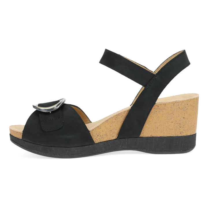 Dansko Women's Stella Milled Nubuck Black - Orleans Shoe Co.