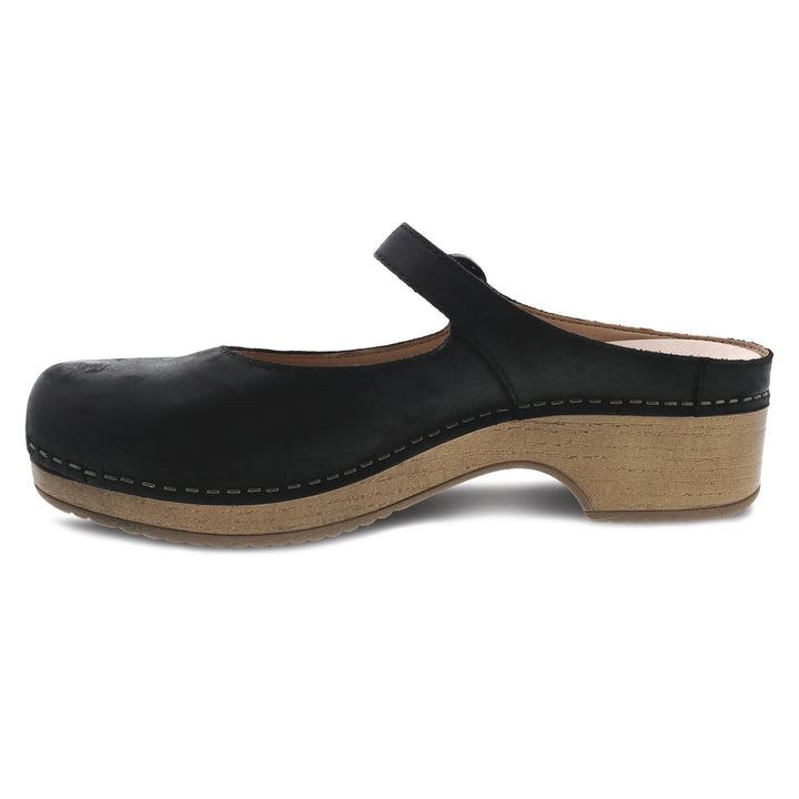 Dansko Women’s Bria Burnished Nubuck Black - Orleans Shoe Co.