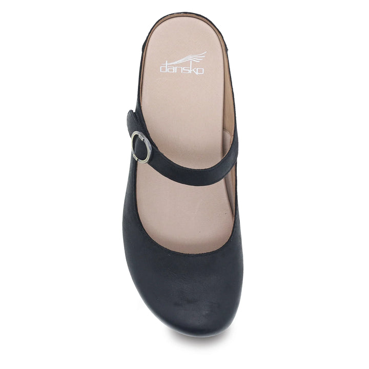 Dansko Women’s Bria Burnished Nubuck Black - Orleans Shoe Co.