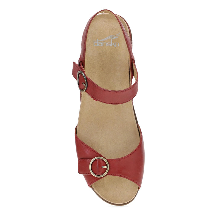 Dansko Women's Candace Burnished Nappa Red - Orleans Shoe Co.