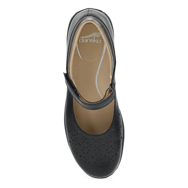 Dansko Women's Stacy Waxy Burnished Black - Orleans Shoe Co.