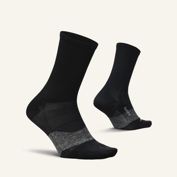 Feetures Elite Ultra Light Mini Crew Black - Orleans Shoe Co.