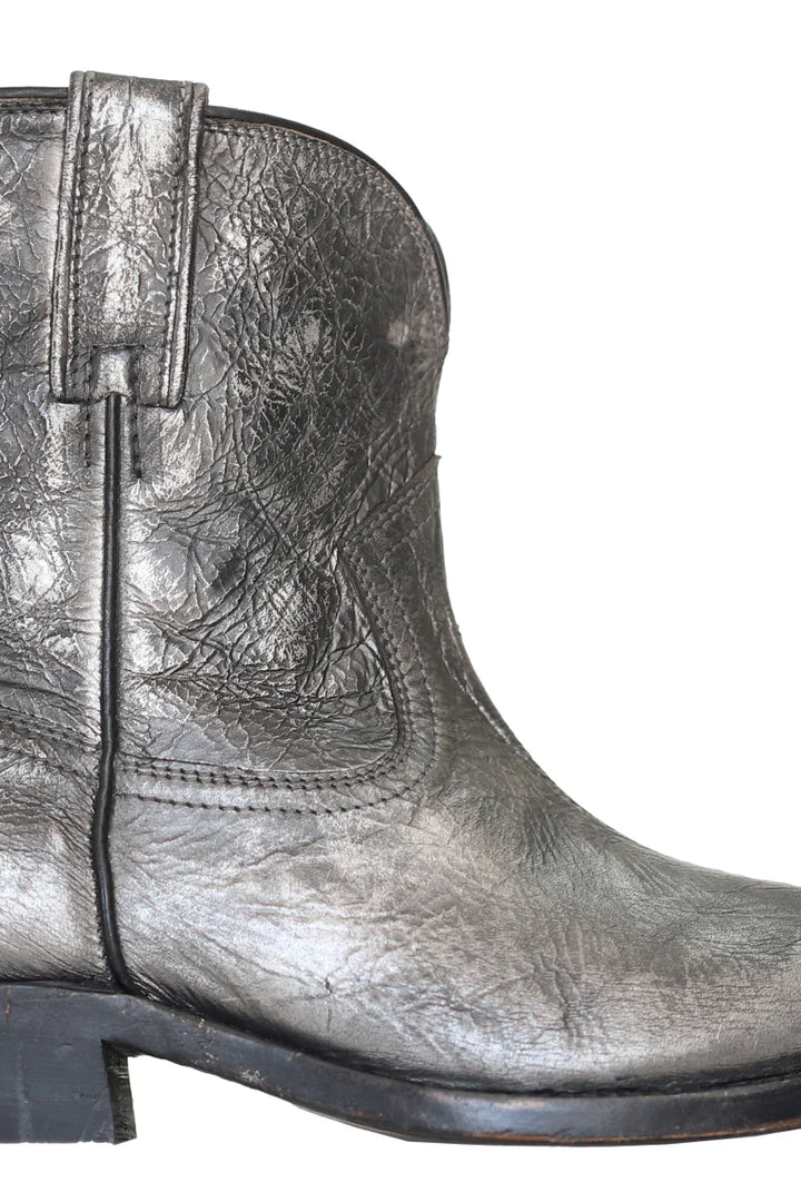 Frye Billy Short Cowboy Boot Dark Pewter - Orleans Shoe Co.