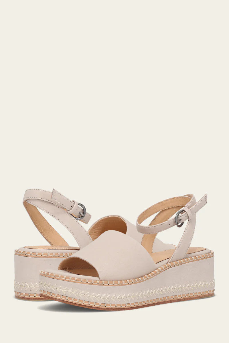 Frye Women s Joy Ankle Strap Platform Sandal Ivory Orleans Shoe Co