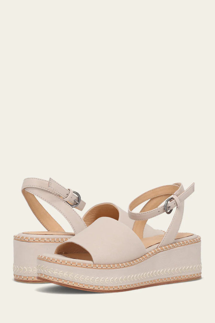 Frye Women’s Joy Ankle Strap Platform Sandal Ivory - Orleans Shoe Co.