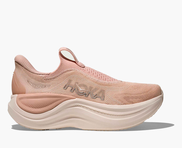 Hoka Women's Skyward Laceless Rose Latte Rose Cream - Orleans Shoe Co.