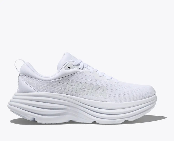 Hoka Women’s Bondi 8 White White - Orleans Shoe Co.