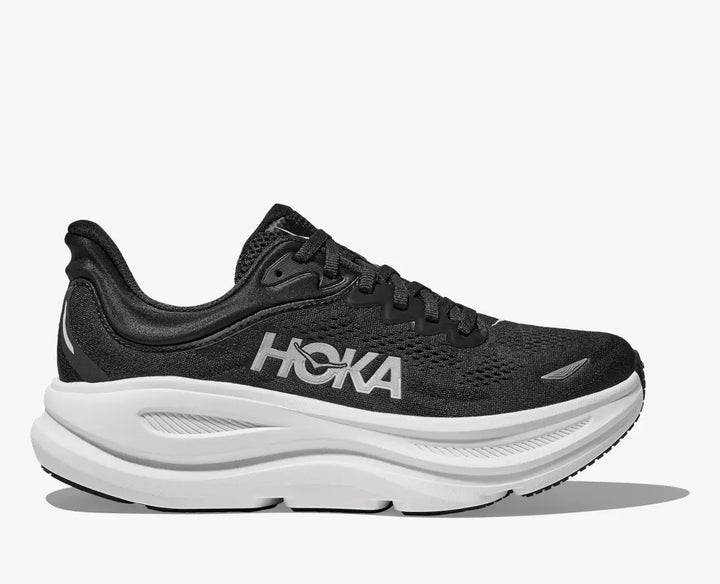 Hoka Men's Bondi 9 Black White - Orleans Shoe Co.