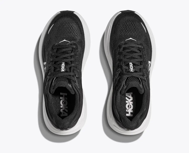 Hoka Men's Bondi 9 Black White - Orleans Shoe Co.