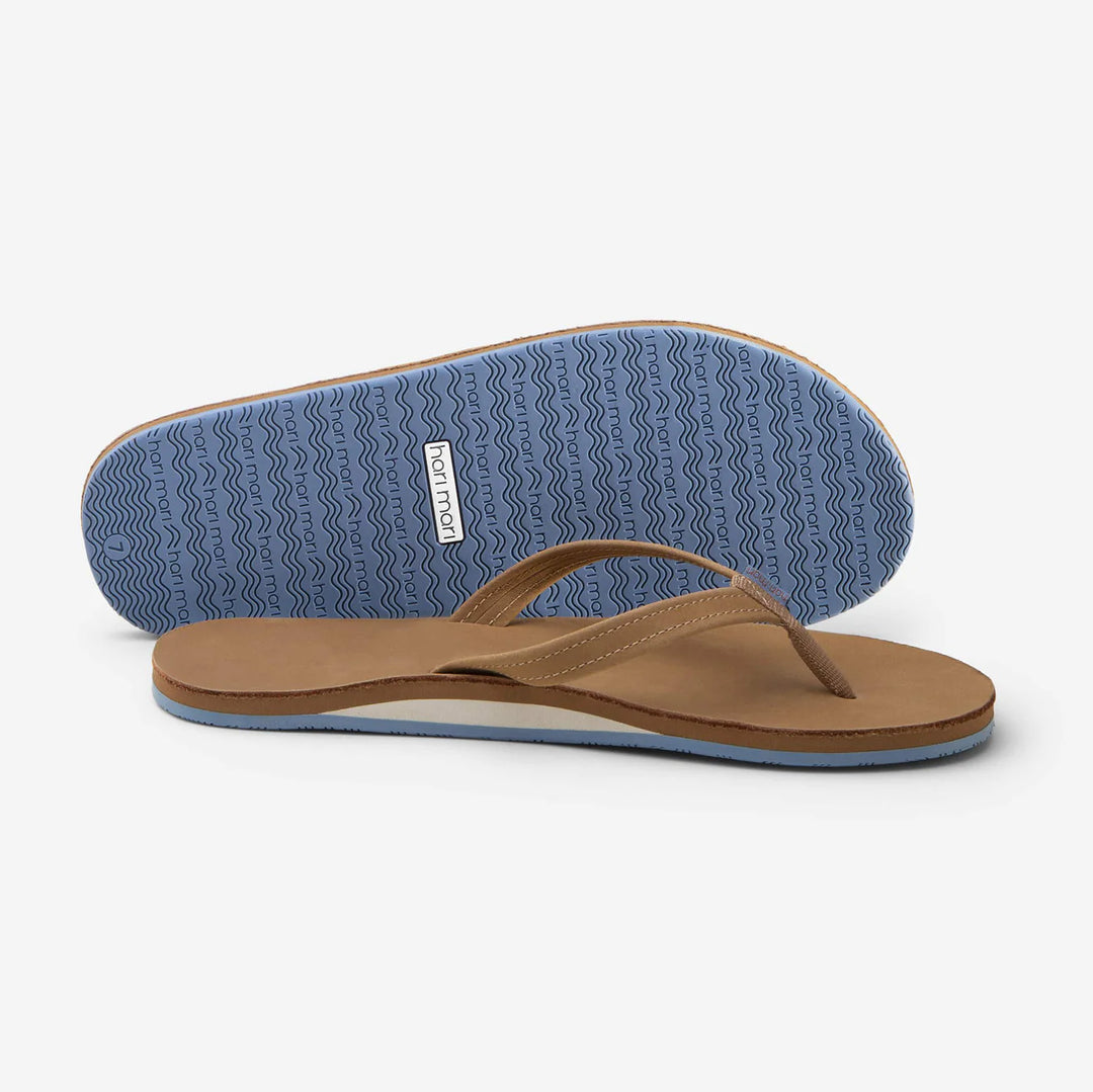 Hari Mari Women’s Flip Flop Fields Tan Dusty Blue - Orleans Shoe Co.