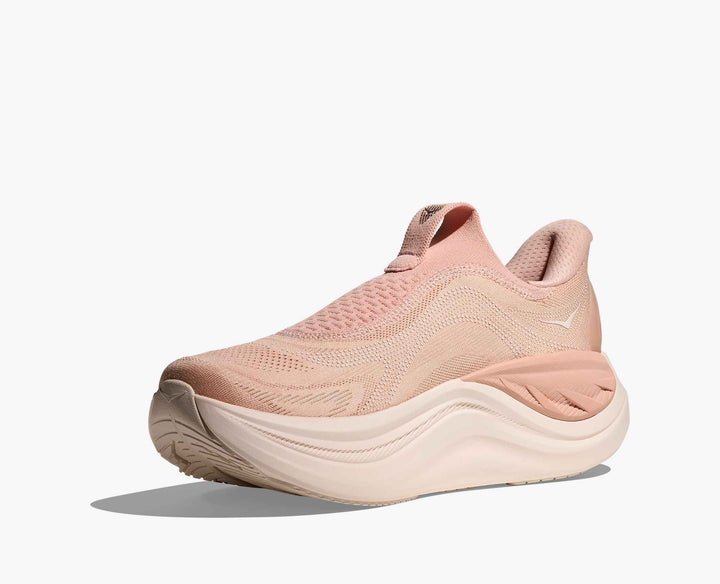 Hoka Women's Skyward Laceless Rose Latte Rose Cream - Orleans Shoe Co.