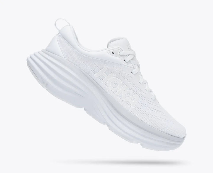 Hoka Women’s Bondi 8 White White - Orleans Shoe Co.