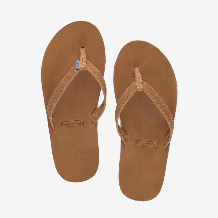 Hari Mari Women’s Flip Flop Fields Tan Dusty Blue - Orleans Shoe Co.