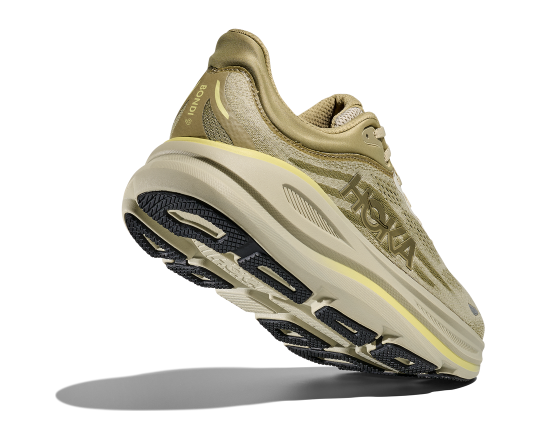 Hoka Men's Bondi 9 Grassland Oyster Mushroom - Orleans Shoe Co.