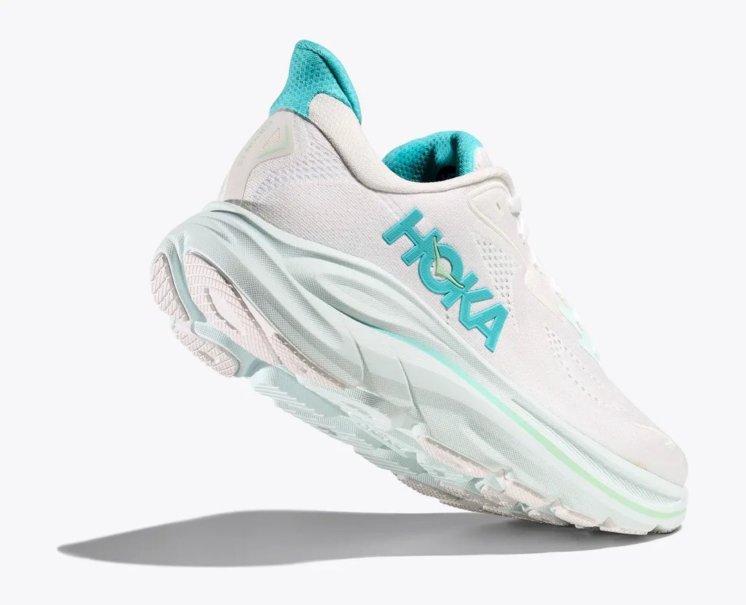 Hoka Women's Clifton 10 White Cielo Blue - Orleans Shoe Co.