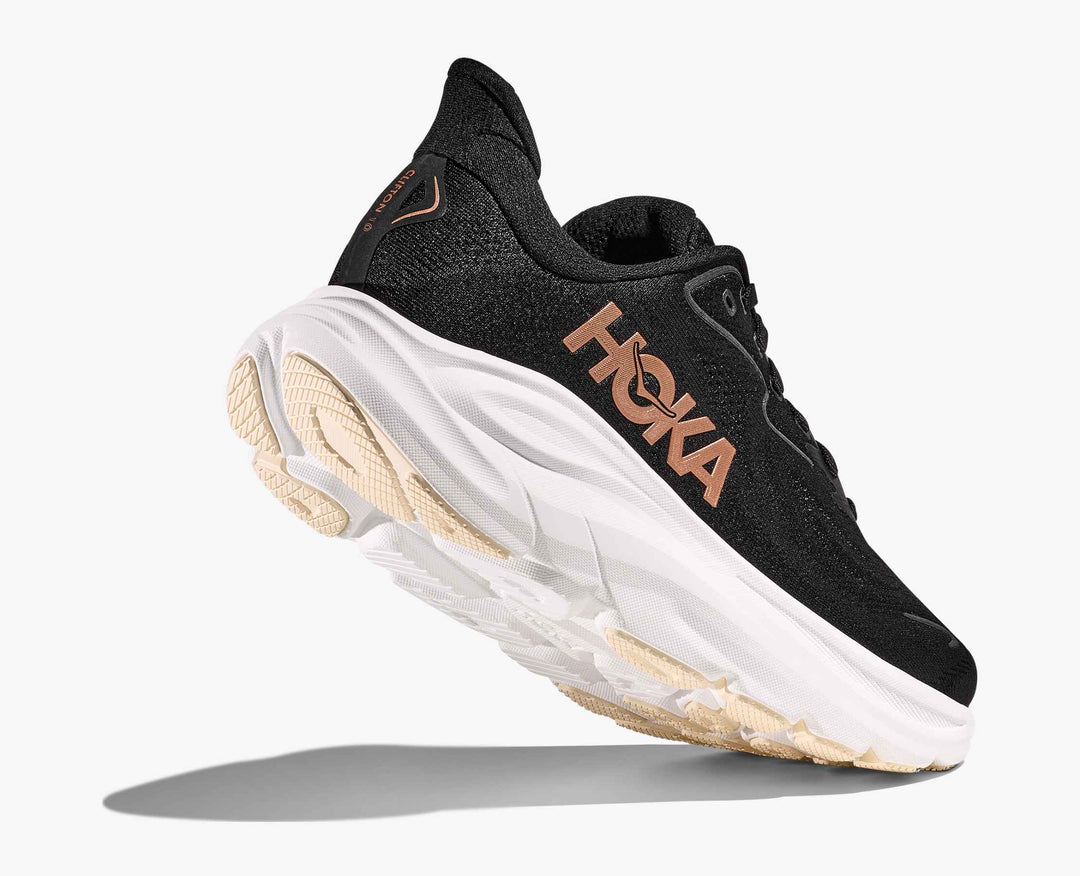 Hoka Women's Clifton 10 Black Rose Gold - Orleans Shoe Co.