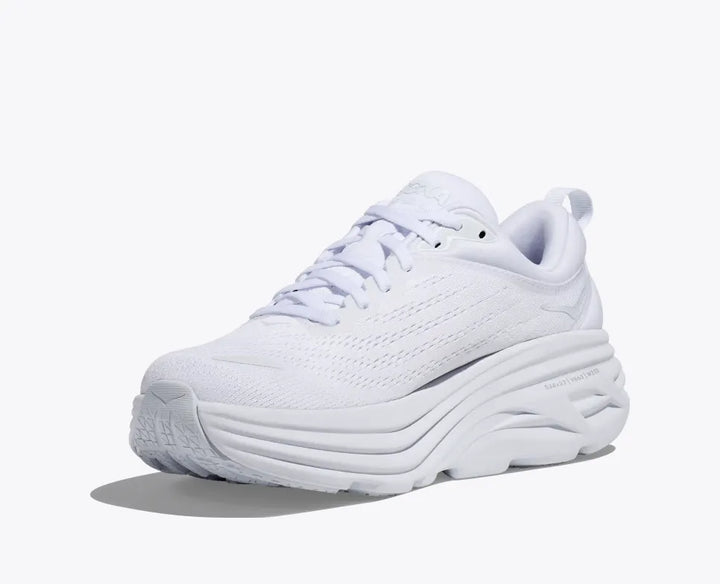 Hoka Women’s Bondi 8 White White - Orleans Shoe Co.