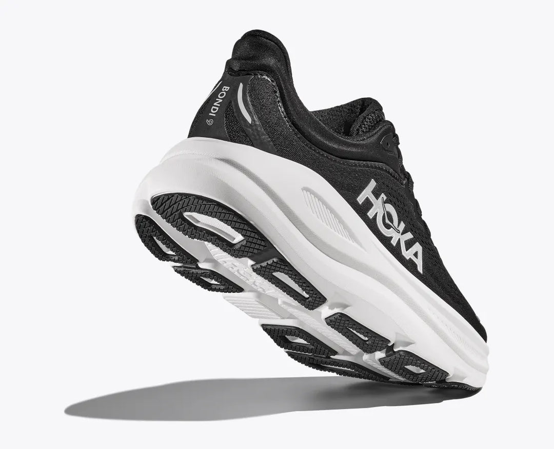 Hoka Men's Bondi 9 Black White - Orleans Shoe Co.
