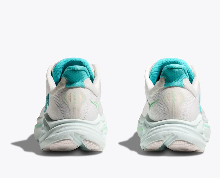 Hoka Women's Clifton 10 White Cielo Blue - Orleans Shoe Co.