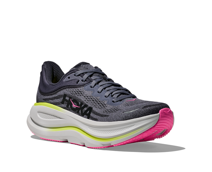 Hoka Women's Bondi 9 Charcoal Grey Grey Skies - Orleans Shoe Co.