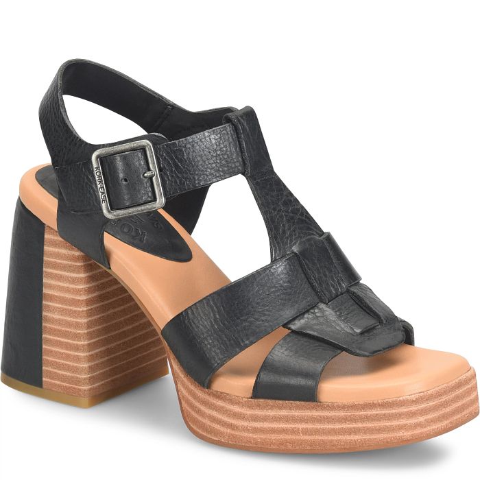 Kork Ease Macey Platform Sandal Black - Orleans Shoe Co.