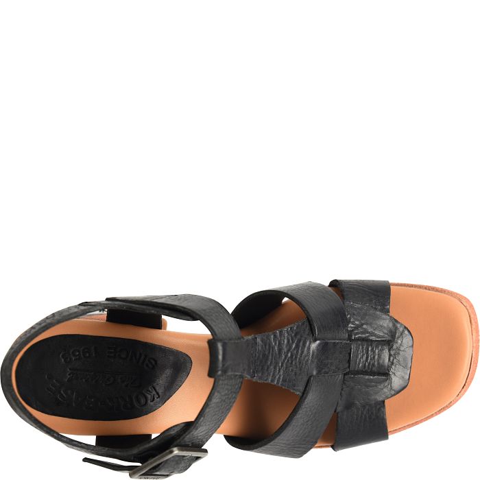 Kork Ease Macey Platform Sandal Black - Orleans Shoe Co.