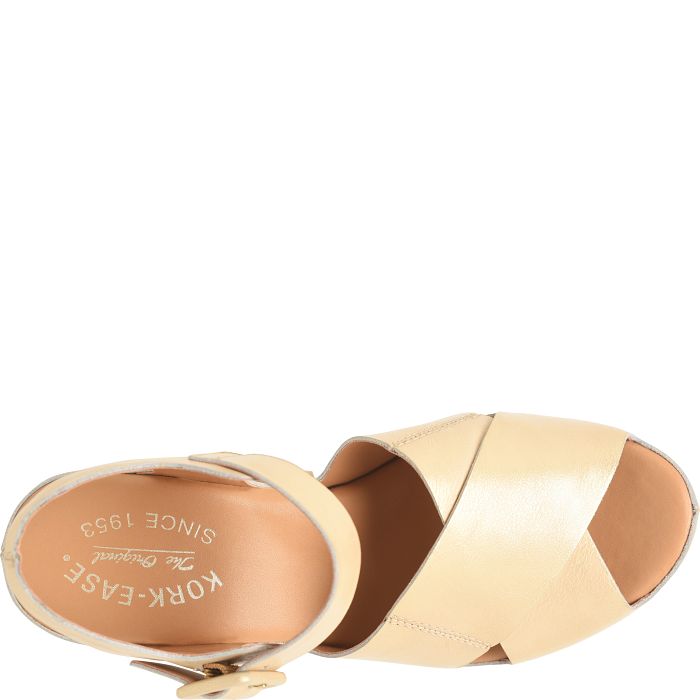 Kork Ease San Isabel Platform Sandal Gold Metallic - Orleans Shoe Co.