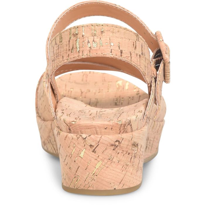 Kork Ease Women's Myrna 2.0 Gold Cork Wedge Sandal - Orleans Shoe Co.