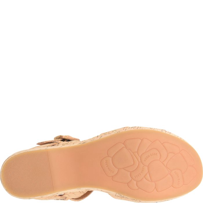 Kork Ease Women's Myrna 2.0 Gold Cork Wedge Sandal - Orleans Shoe Co.