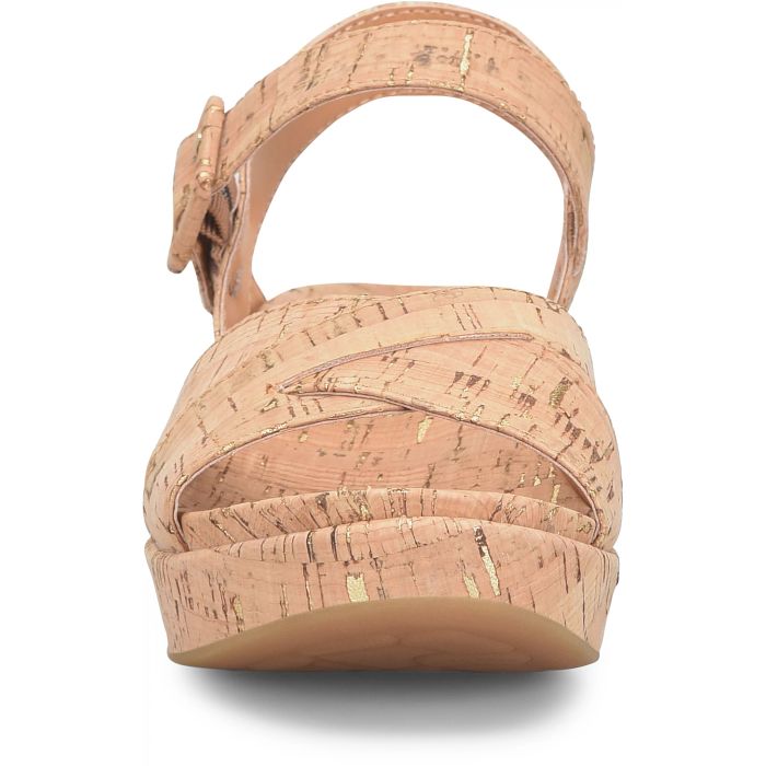 Kork Ease Women's Myrna 2.0 Gold Cork Wedge Sandal - Orleans Shoe Co.