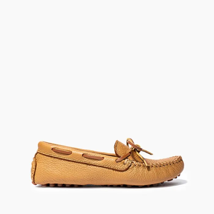 Minnetonka Women's Classic Driver Natural - Orleans Shoe Co.