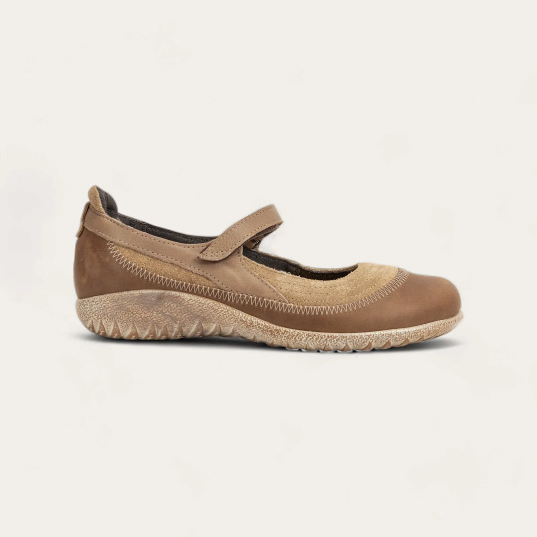 Naot Women's Kirei Almond Suede Bark Nubuck Soft Stone Leather - Orleans Shoe Co.