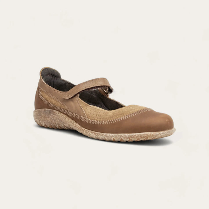 Naot Women's Kirei Almond Suede Bark Nubuck Soft Stone Leather - Orleans Shoe Co.